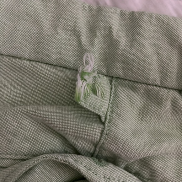 Green plain front shorts - Picture 3 of 3